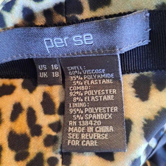 Per se animal print/black pencil skirt /jacket set NWOT - Picture 7 of 7